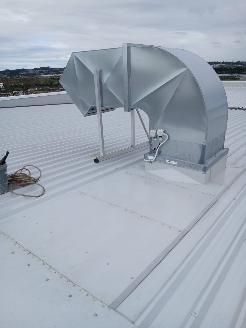 Commercial roof installation by Envelope Roofing